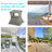 Outdoor Side Table With Umbrella Hole - 2 Tier Shelf For Patio, Garden, Backyard Rust- Metal, , Grey & Storage Rust- Mixed