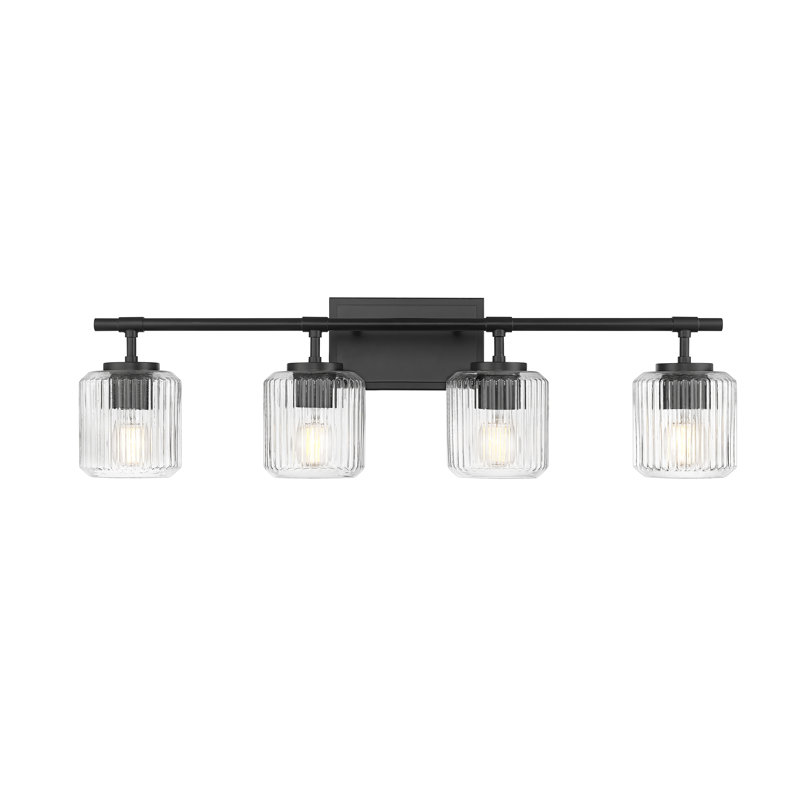 Braggs 4 Light Vanity, Matte Black