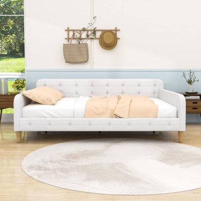 Upholstered Daybed with Button-Tufted Design