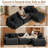 Compressed Sofa Sectional Couch: 118" Modular L-Shaped Floor Boneless Sofas, 70D Memory Foam Modern Couches for Living Room Bedroom -1932962293