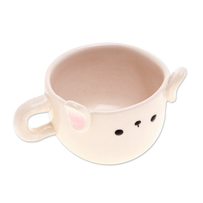 Trinx Handmade Bunny Demitasse Ceramic Espresso Cup