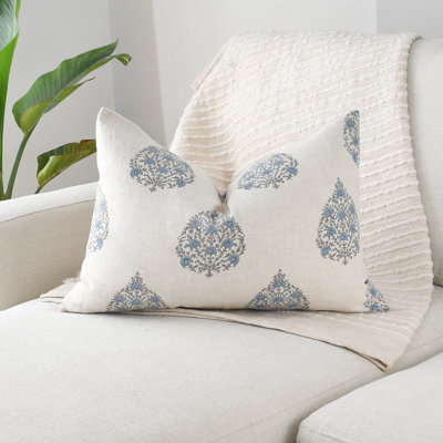 Blue Floral Block Print