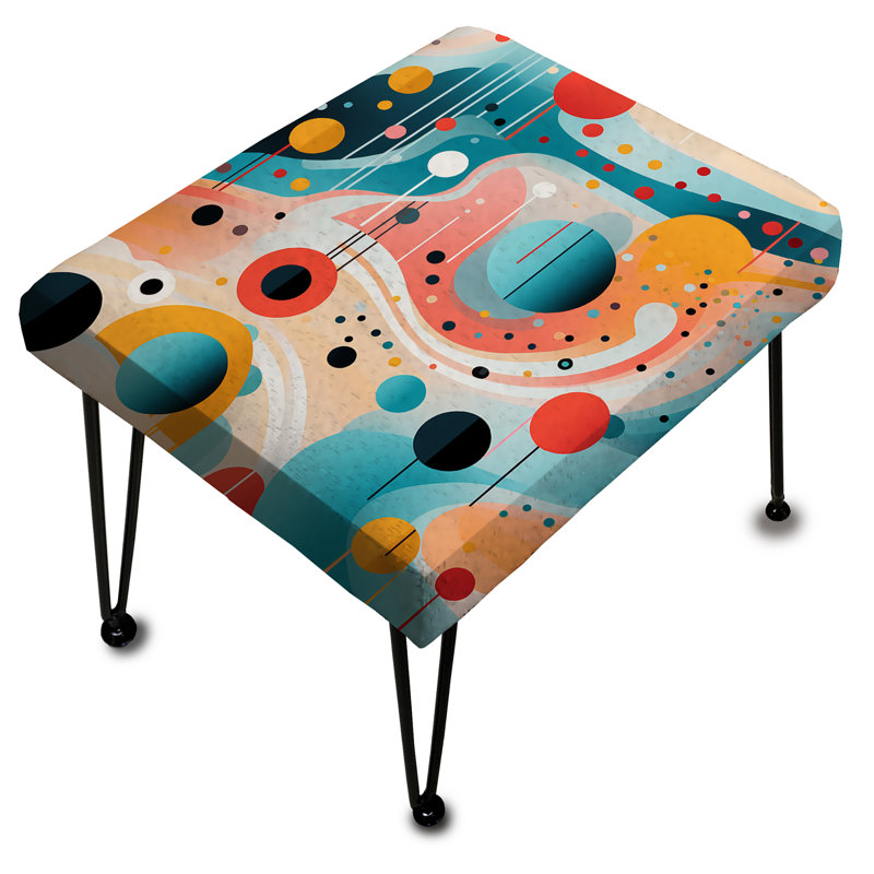 Futurist Polka Nexus - Repose-pieds rectangulaire à pois