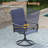 Belmont Outdoor Round Patio Dining Set with 40.6" Dining Table and 4 Swivel Textilene Dining Chairs-1423255912