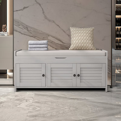 Hedberg Upholstered Cabinet Storage Bench