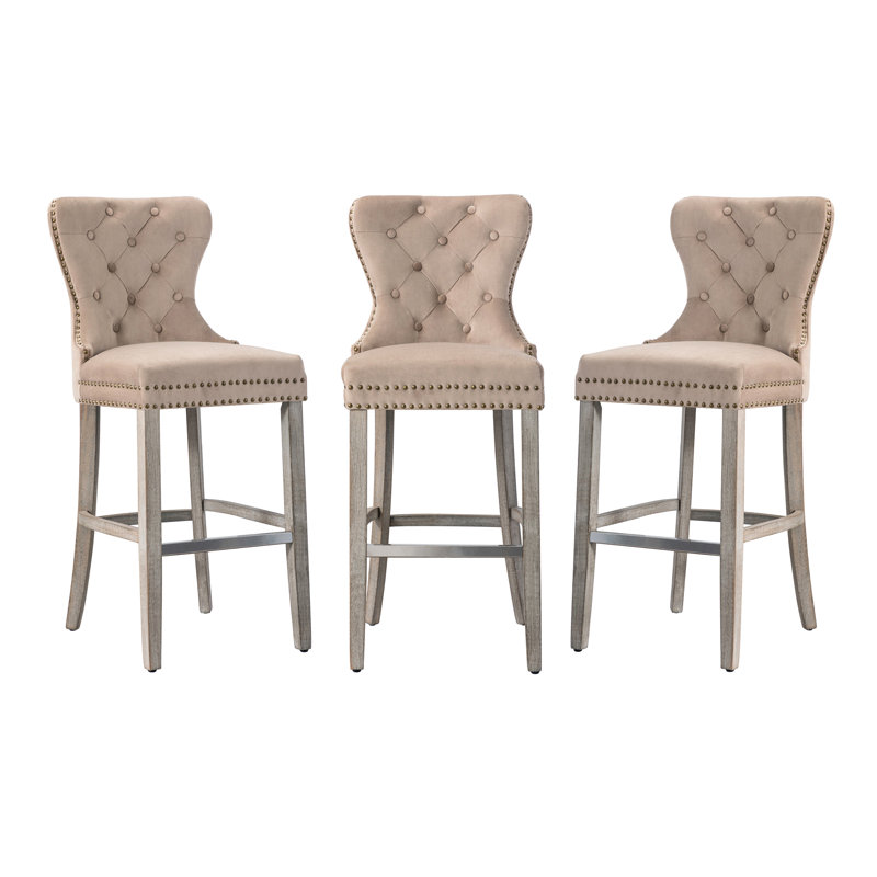Tabouret de bar et de comptoir Kirsten, Gris, Taupe, Tabouret de bar (siège d'une hauteur de 29 po)