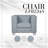 Light Teal Chenille & White Finish Chair