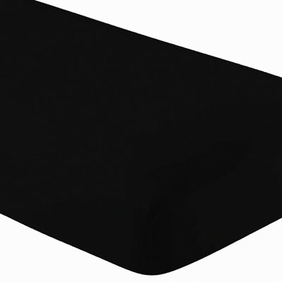 UltraSoft Cotton Jersey Twin XL Bed Sheet Set - 3 Piece, Deep Pocket Fitted Sheet & Pillowcases - Ideal for Dorm, Hospital, Split Beds - Black, 39" x 80"