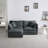 Chenille Two-Seater Sofa With 1 Footrest, 2 Seater L-Shaped Sectional With Ottoman,Loveseat With Ottoman For Small Living Space Chenille-672467075