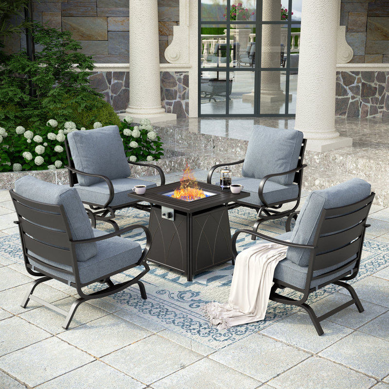 Ensemble de conversation Tapasi, Gris, Swivel Chair
