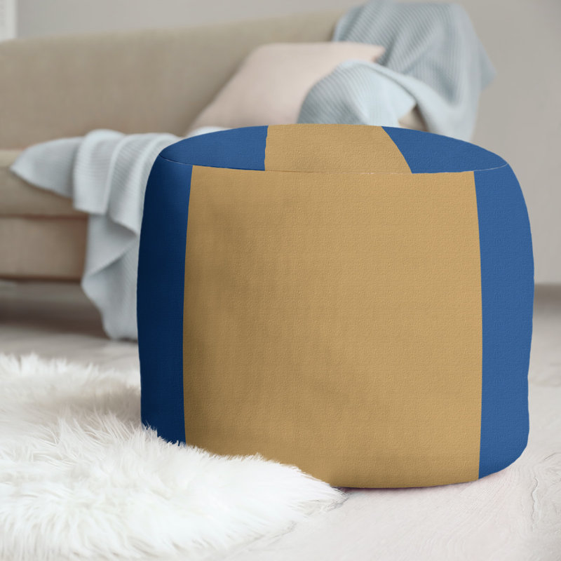 repose-pieds rond 20,5", Bleu royal / or