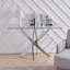 Rectangular Glass Fashion Dining Table