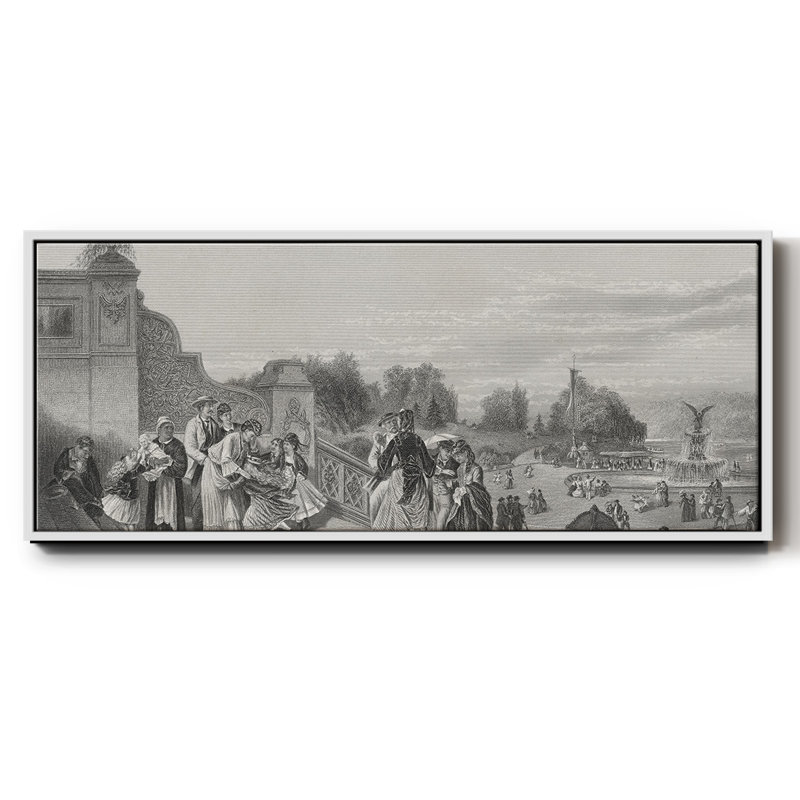 The Terrace, Central Park - toile encadrée, H 8 po x l 20 po