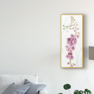 « arc-en-ciel, plantes vii libellule », reproduction de peinture à l’aquarelle sur toile tendue