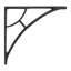 Simple Arch Cast Iron Shelf Bracket - Black Powder Coat