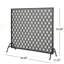 Pare-étincelles 35X39, motif floral, finition fer noir mat classique