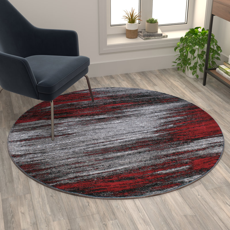 Alexavior Abstract Style Scraped Pattern Accent Area Rug, Runner 2' x 10'