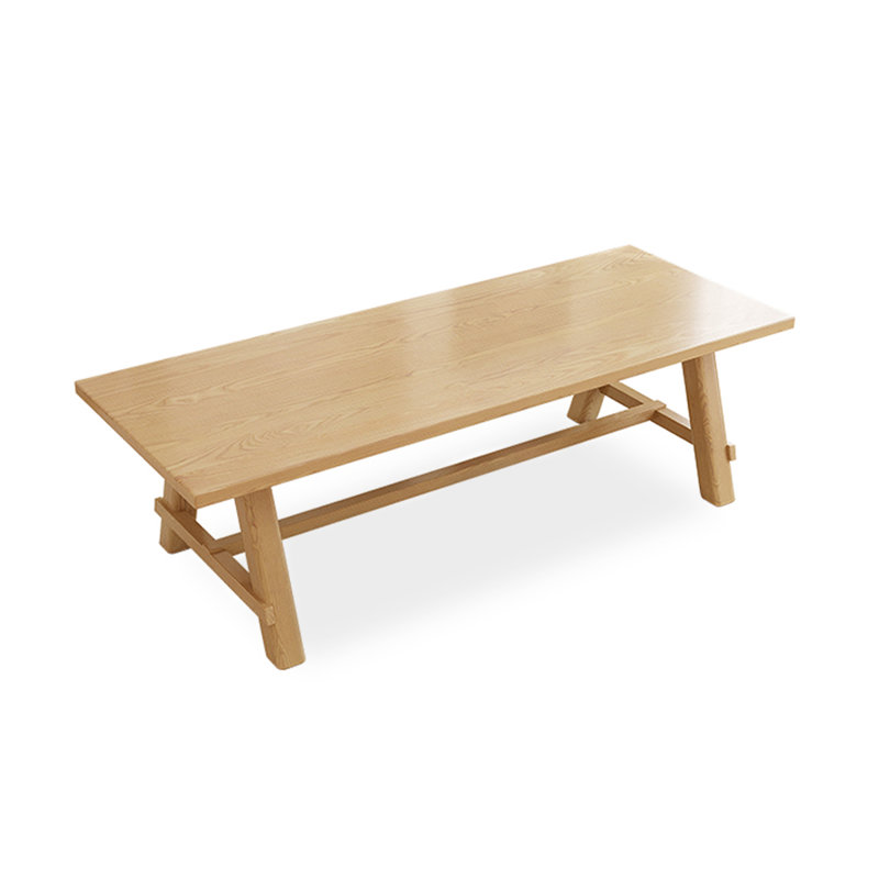 86.61" Brown Rectangular Solid Wood Dining Table, 29.53"H x 78.74"L x 35.43"W
