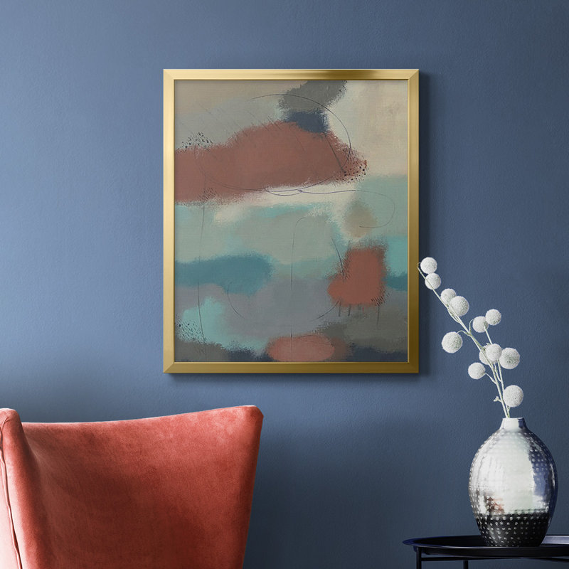 Floating By II Premium Framed Canvas - Ready to Hang, Gold, 20" H x 16" W