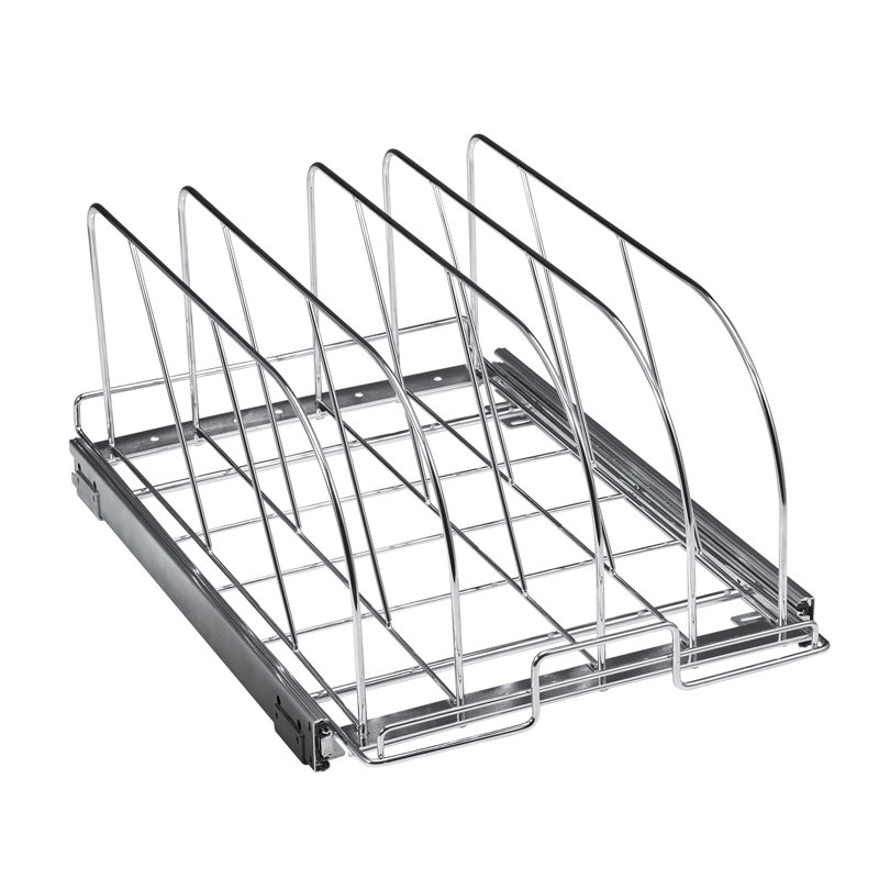 Organisateur extensible sous l'armoire avec séparateurs réglables - Support en acier robuste pour casseroles