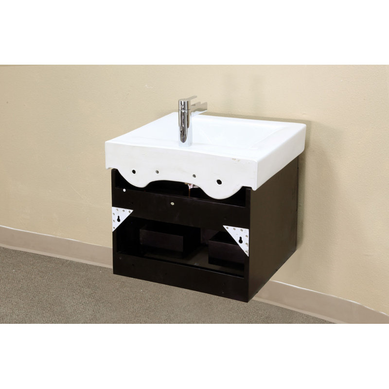 Pathard 24.25'' Single Bathroom Vanity with Ceramic Top