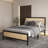 Queen Size Bed Frame With Rattan Headboard And Footboard Platform Bed Frame With Under Bed Storage&Safe Rounded Corners No Box Spring Needed Wood Slat Support Easy Assembly