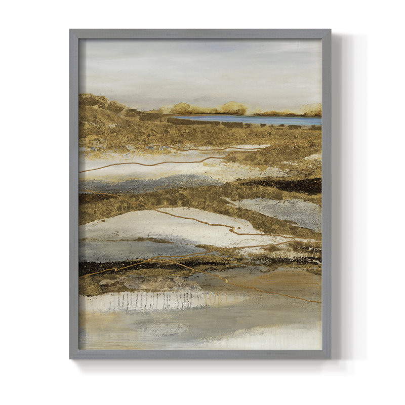 Let's Go Over There Framed Print - Solid Wood, Grey, 21" H x 17" W