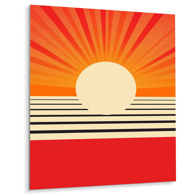 " Minimal Geometric Orange Bold Sunset VI "