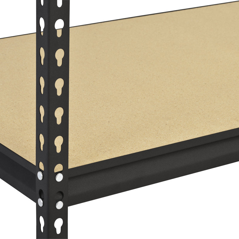 Étagère robuste en acier à 72 tablettes H 72 po, Noir