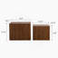 Table basse en MDF imitation bois imitation grain de bois, table d'appoint cubique, ensemble pour chambre à coucher pour petit espace, ensemble de 2, entièrement assemblé, noyer-338558778