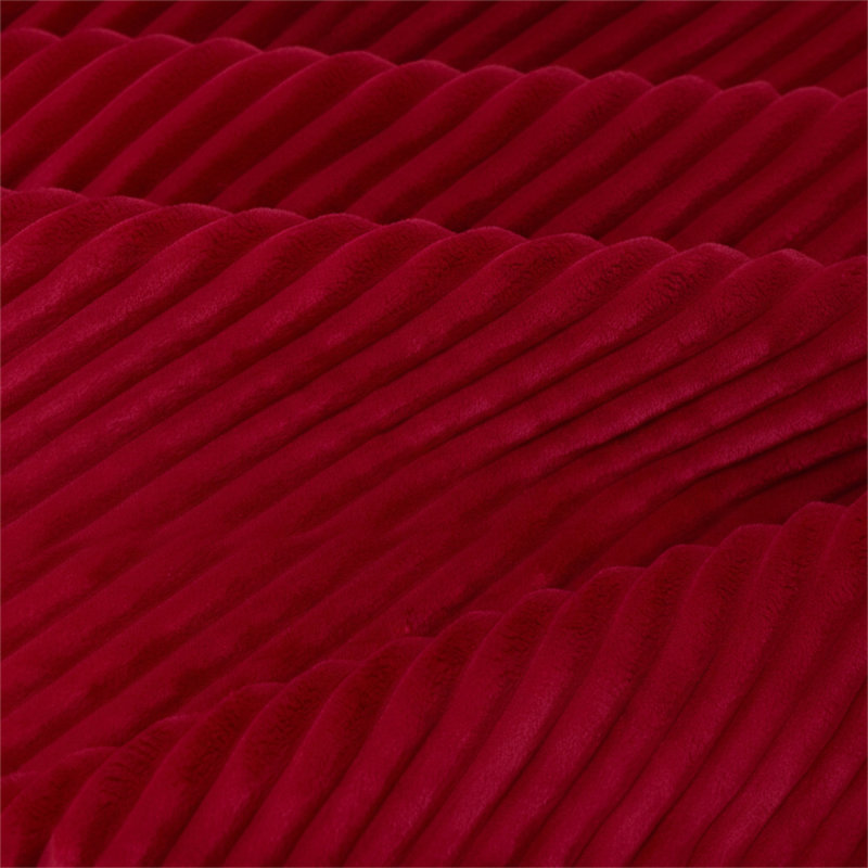 Repose-pieds plein Corduroy Upholstery, Rouge