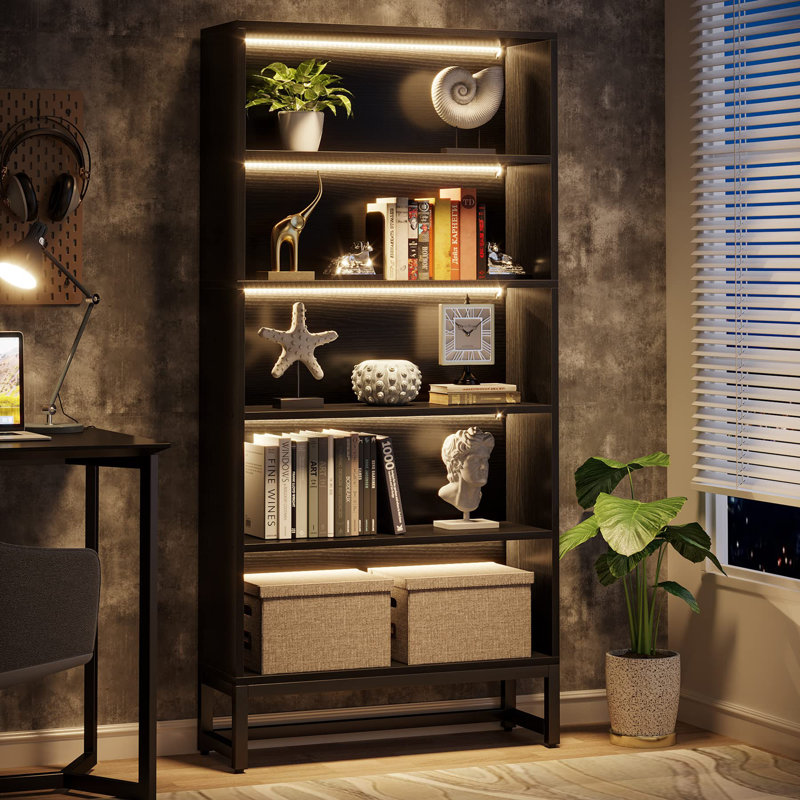 Glasford 70.8" Tall 5-Tier Bookcase | Storage & Display