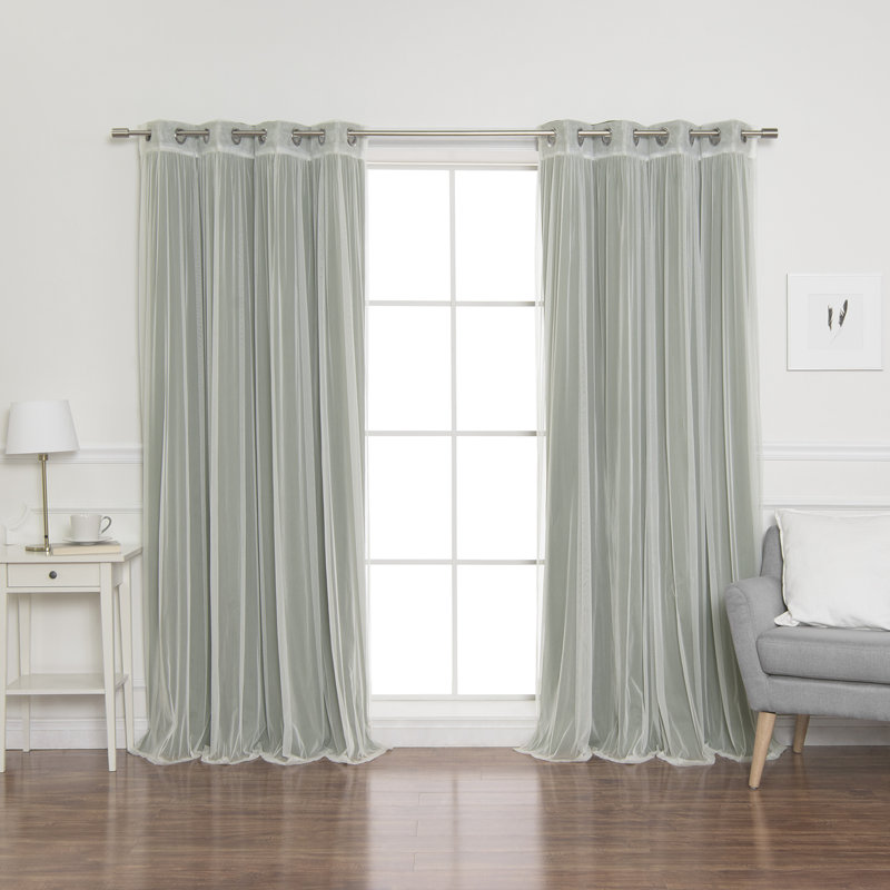 Panneau coulissant en polyester Natascha, l 52" x L 84", Moss