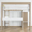 Lit mezzanine double avec bureau intégré et rangement-51483629