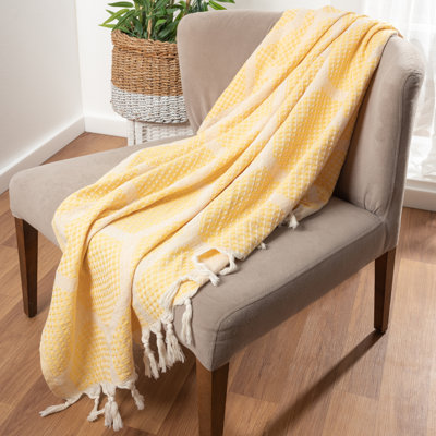 Jeté 100% coton Honeycomb