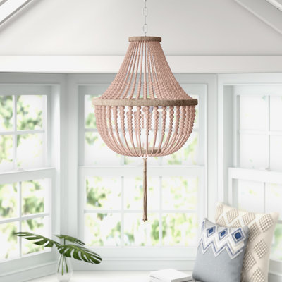 Lustre empire unique / audacieux à 3 lumières avec détails de perles Llandel