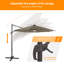 Rosell 132" Lighted Cantilever Umbrella-1874627534