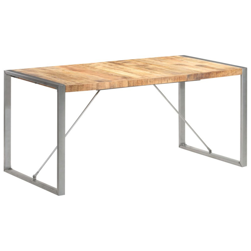 Cheyenne Dining Table Solid Wood, Natural, Grey, H75 x L160 x W80cm