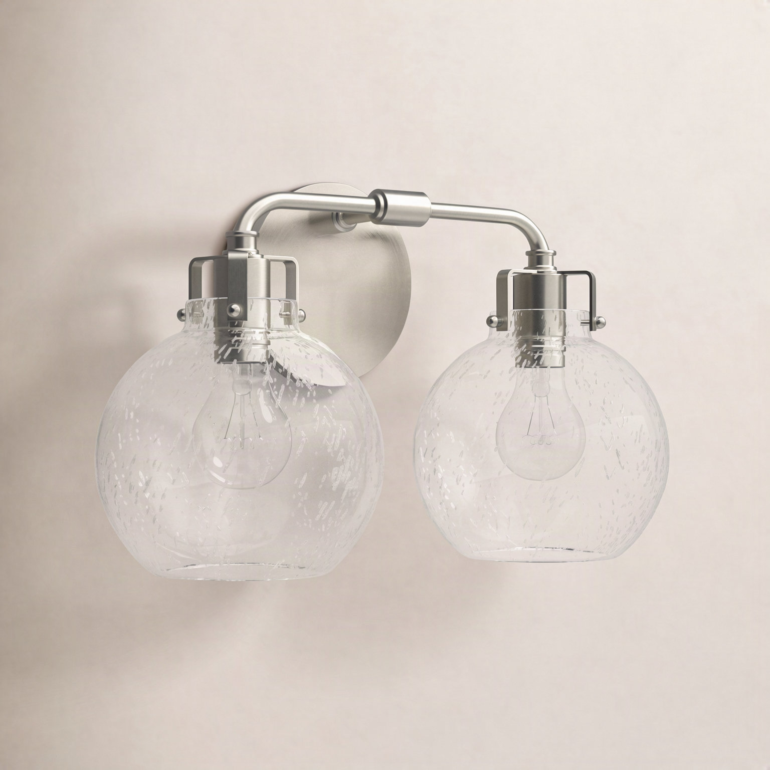 Byrne 2-Light Vanity Light, Satin Nickel