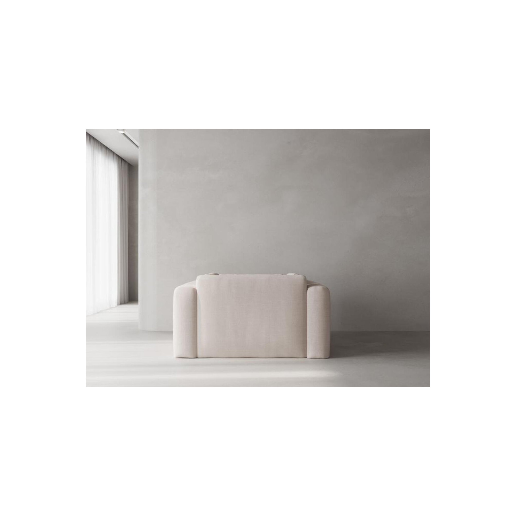 Freddie 41" Upholstered Accent Chair, Nevis Ivory