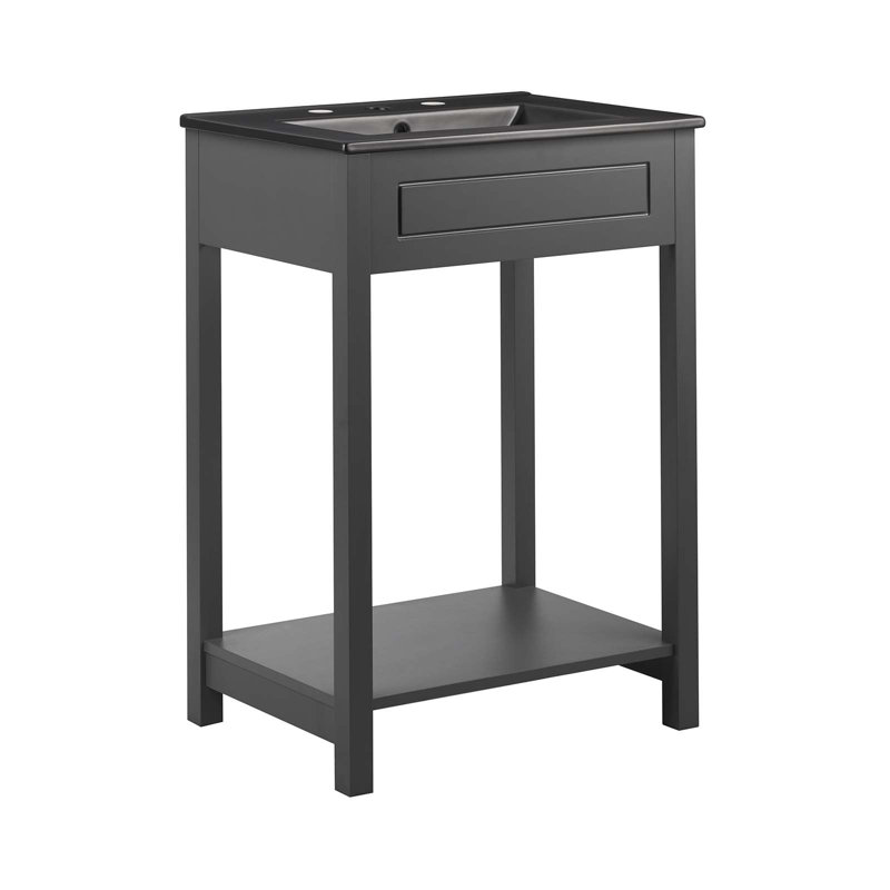 Meuble-lavabo 24 po Modway Altura, gris, Noir