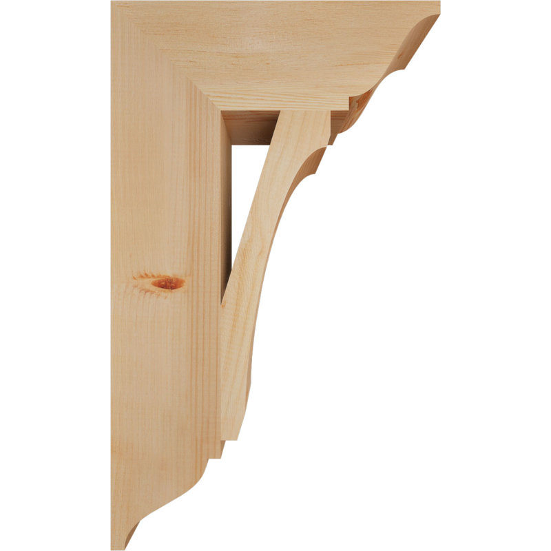 Support en bois rustique traditionnel BKTLEC01, Douglas (lisse), H 30 po x l 5,5 po x P 18 po