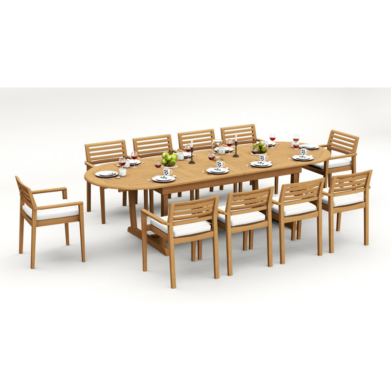 Ensemble repas d'extérieur Bechtel, 30" H x 82" L x 43" W, 10