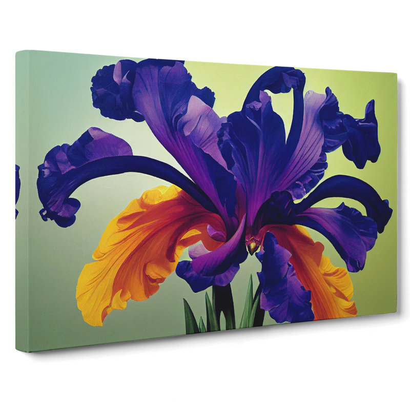 Tranquil Iris Flowers - Wrapped Canvas, 35cm H x 50cm W x 3cm D