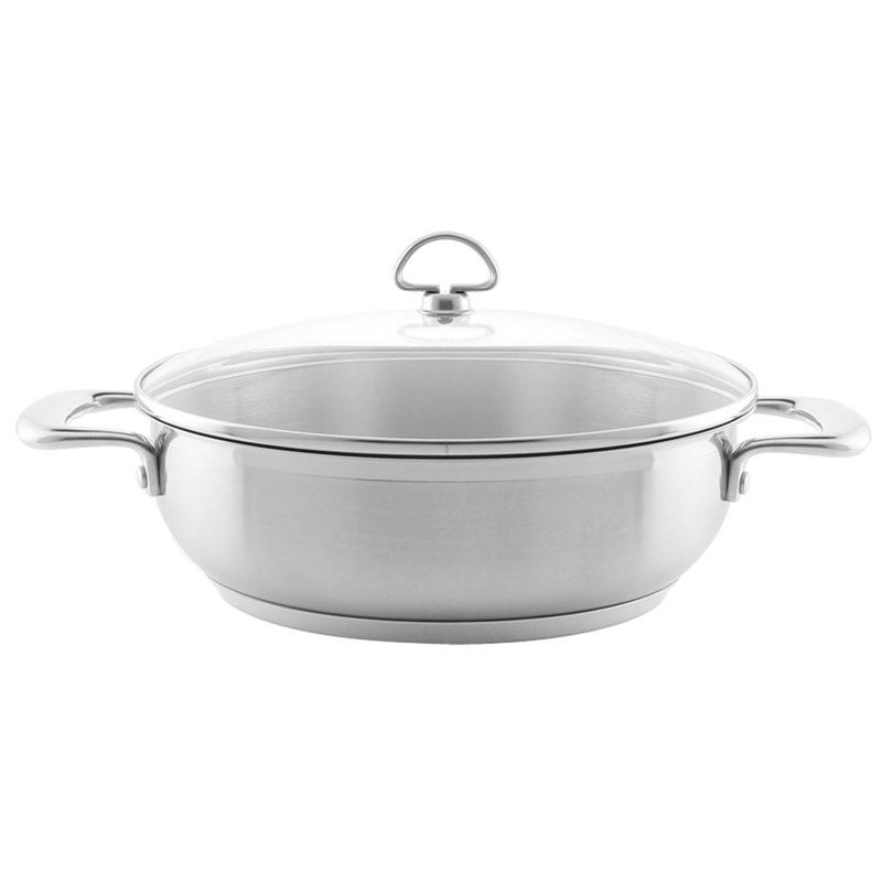 Casserole en acier inoxydable avec couvercle Chantal