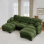 Canapé modulaire plissé en chenille avec mousse ergonomique confortable-481292565-481292567