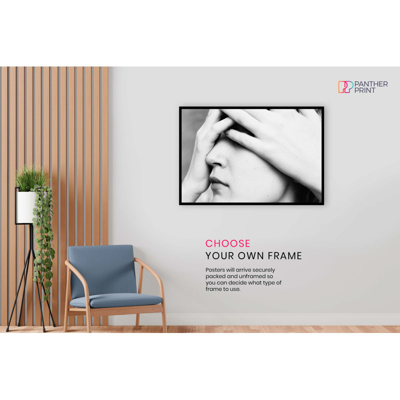 Woman Covered Face Portrait Artistic - No Frame Print, 31cm H x 20cm W