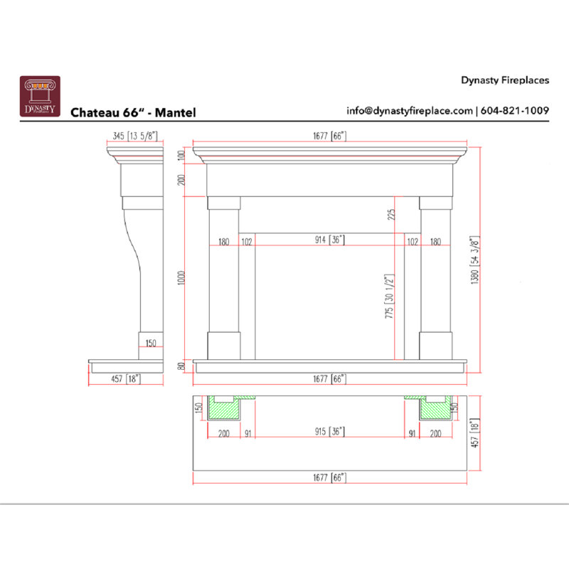 Chateau Stone Fireplace Surround