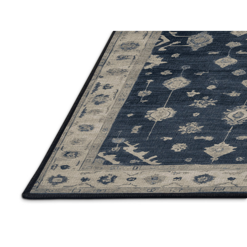 Tapis gris lavable à la machine, Rond 8 pi