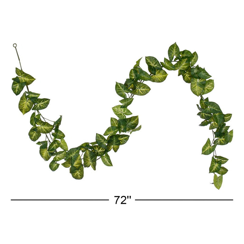 72" Green Artificial Syngonium Garland